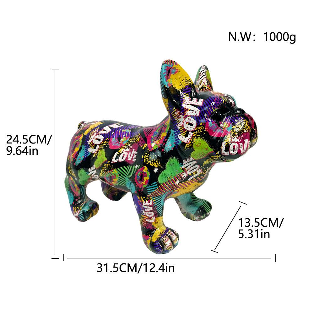 Vintage Animal Artwork Ornaments Best High-end Resin Crafts Dog Ornaments Home Use Living Room Cabinet Decorations Durable