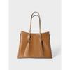 Genuine Leather Women's Bag for Work Commute, Niche Style Handbag, Color-Block Design, High-End Feel, Large Capacity, Single Shoulder Crossbody Tote