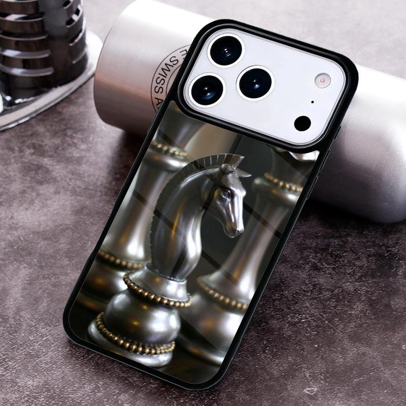 Luxury Chess Phone Case for iPhone 17 16 15 Pro Max Air 14 13 12 11 Plus Shockproof Capa Cover