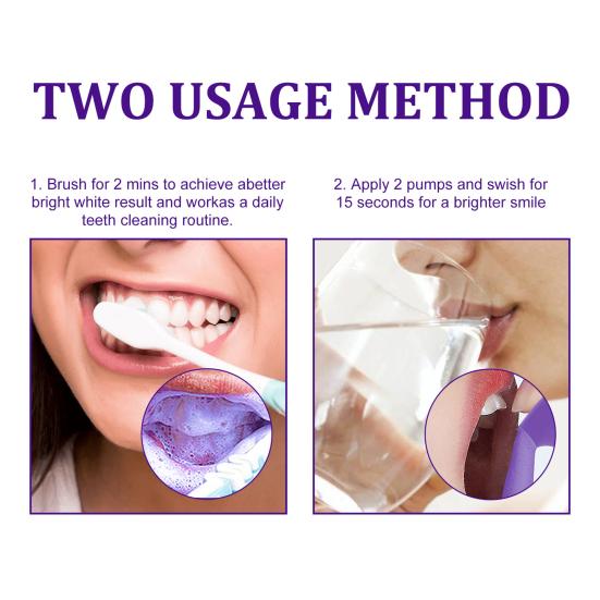 50ml Refresh Breath V34 Teeth Whitening Mousse Remove Tooth Stains Yellowish Eliminating Brightening Oral Cleaning Toothpaste Oral Care