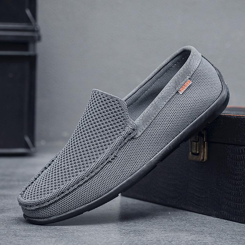 

Мужская обувь Doudou, летняя, деловая, новая, дышащая, сетчатая, мокасины, мужская обувь для вождения, мужская обувь с одной педалью 40