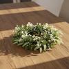 Faux Eucalyptus Wreath with White Flowers Authentic Artificial All Seasons for