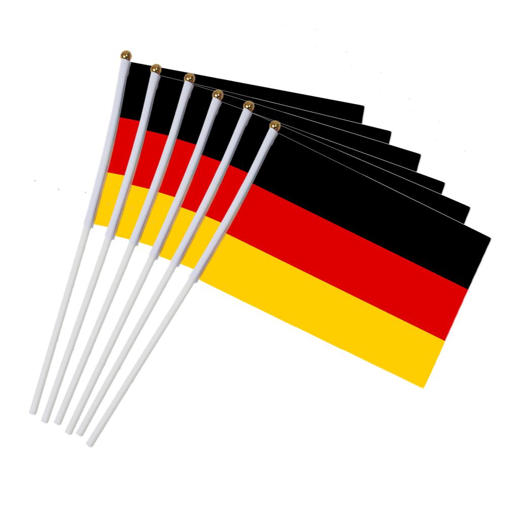 Steag Mic Portabil Germania Steaguri Naționale Germane pe Băț, Steaguri Mini de Mână pentru Cupa Mondială Evenimente Sportive Decorare Petrecere