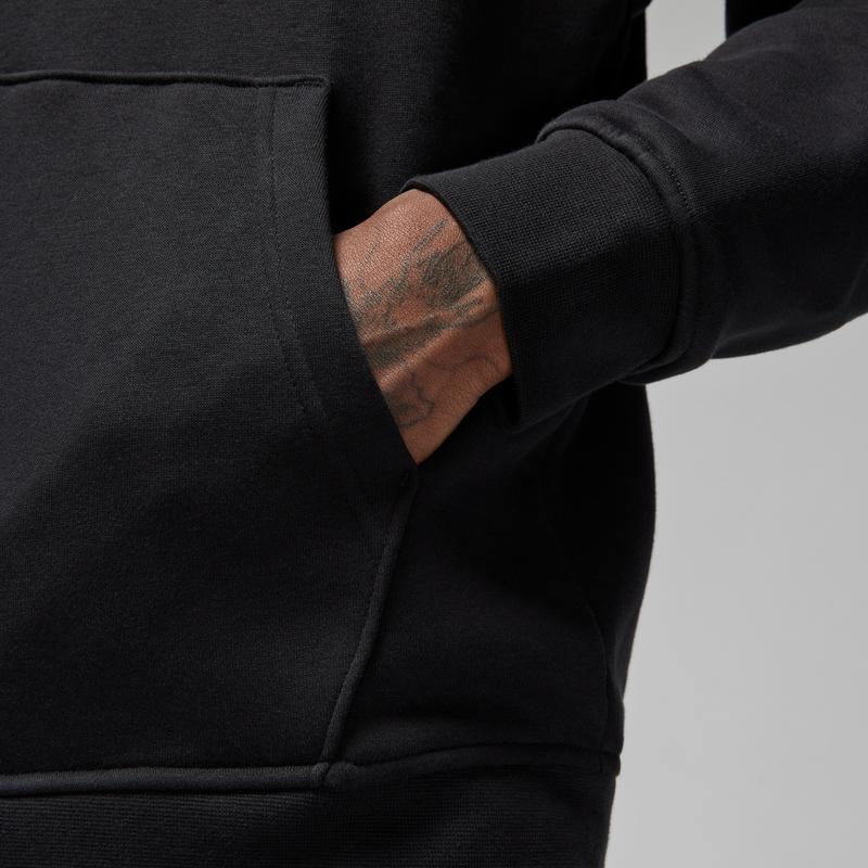 Jordan FW22 Embroidered Logo Zip Hoodie With Fleece Lining Men Hoodie Black DQ7351-010