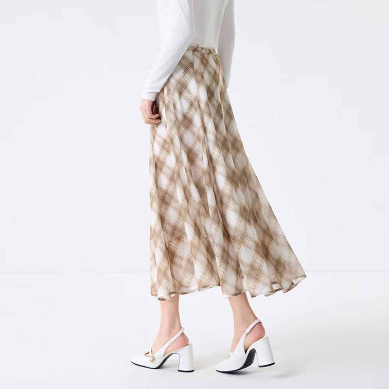 FivePlus Retro Karriertes A-Linien-Kleid