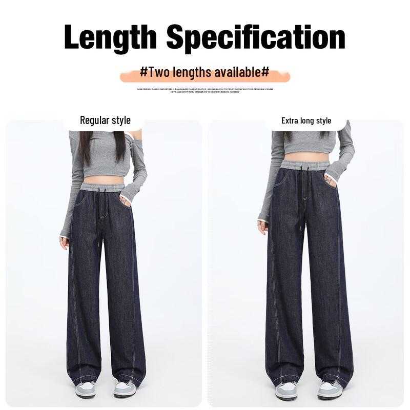 Handu Yishe Women's High-Waist Loose Fit Denim Banana Pants