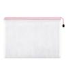 Mesh Zipper Pouch, Clear Document Bag for, School and Travel Organization