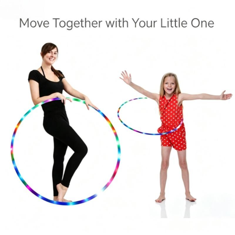 LED Colorful Fitness Circle Sport Hoop Loose Weight Home Indoor Removable Multi-Color Sports Hoop Gym Fitness Equipments