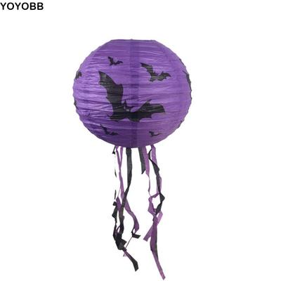 Halloween Supplies Bat Halloween Paper Lanterns Pumpkin With Tassels Hangingn Tassels Lantern Skeleton Paper Party