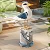 Mediterranean Style Wooden Seagull Craft Vintage Seagull Model Seabird Ornament  Children's Room