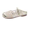 Women's bag head slippers Women's outer wear flat-bottomed sandals Summer bag head half slippers 2025 mesh new
