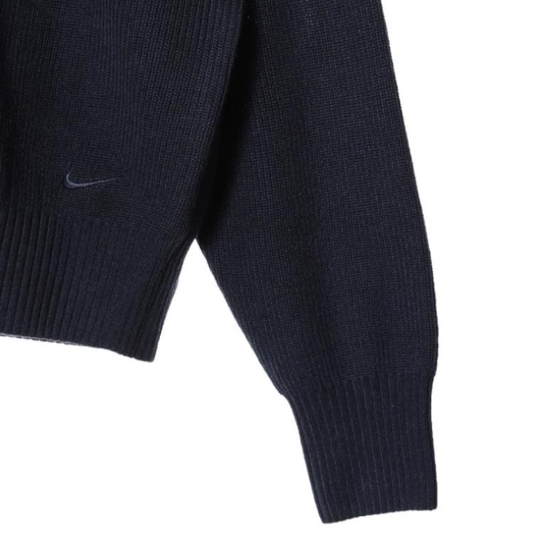 Nike Life Long Sleeve Military Henley Sweater 'Obsidian' Men's FN3119-451