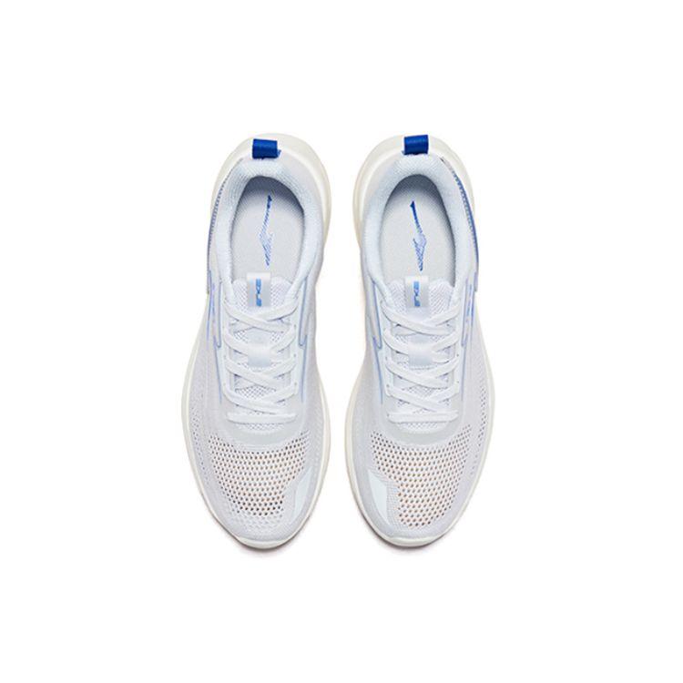 Erke Elastic Mesh Low Top Running Shoes Men sneakers White Blue 11122203506-001