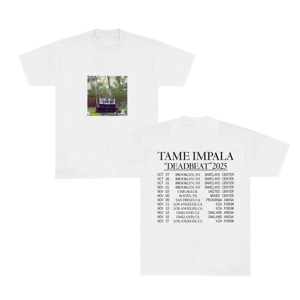 Tame Impala Deadbeat Tour Double Sided Reprinted Gold  Full Size S-5XL Unisex T-Shirt XXXL