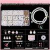 DIY Handmade Beading Kit: Pearl Bracelets and Necklace Accessories for Girls