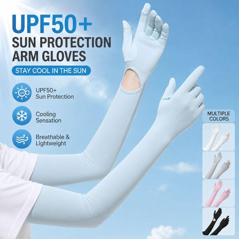 Ice Silk Summer Gloves Anti UV Shield UV Resistant Gloves Sun Protection Gloves  Summer Outdoor