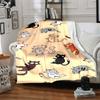 1pc Cats Pattern Blanket, Lightweight Flannel Throw Blanket For Sofa, Bed, Travel, Camping, Living Room, Office133