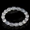 Hongchu Crystal Natural blue gauze milky white crystal barrel bead bracelet, ice starry milky white crystal barrel bead bracelet