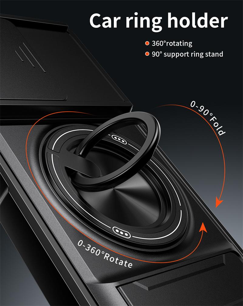 For Tecno Pova 8 5G Case Car Holder Magnetic Ring Armor Shockproof Phone Cover For Tecno Pova8 5G Slide Camera Protection Funda