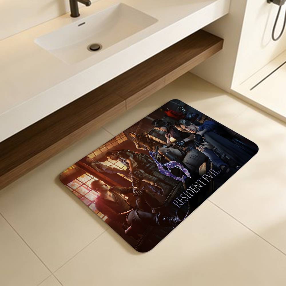 

Fashion R-resident Game E-evil Entrance Door Mat Nordic Style Home Doormat Bathroom-Toilet Mats Bedroom Hotel Decor Mat 40x60cm