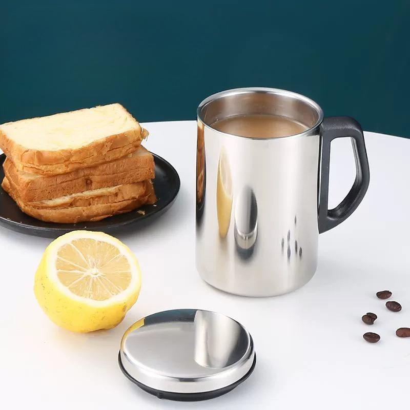 350/500ml Double Wall Anti Scalding Coffee Mug Insulated Portable Stainless Drink Cup Drinking Steel Polishing Beer Tea Juice