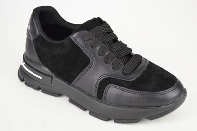 Sneakers for Women 00551 36 Black Leather / Suede