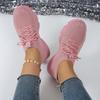 Fashion Women Mesh Breathable Casual Sneakers Lace-up Vulcanized Shoes Ladies Platform Sneakers Female Shoes Plus Size Zapatos De Mujer