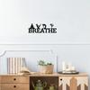 1pc Breathe With Yoga Poses Metal Wall Sign - Metal Home Decor Metal Art Wall Sign Living Room/Home Decoration Iron Art