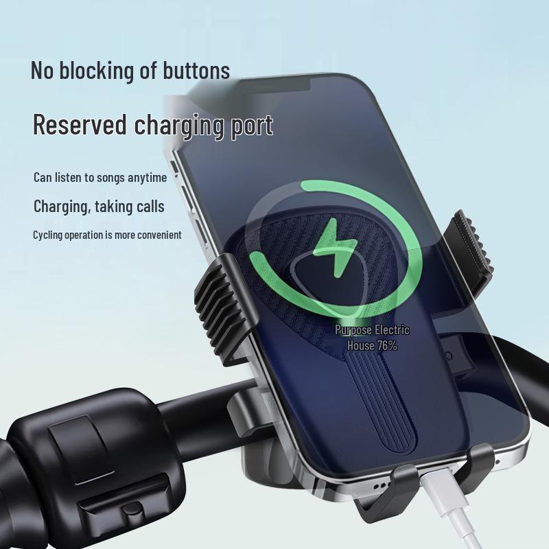 Cross-Border Electric Scooter & Bicycle Phone Holder: Shockproof, Automatic Lock, Vehicle-Mounted Navigation Rack