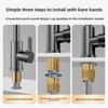 Gun Gray Basin Faucet Cold Hot Mixer Tap 360° Rotate Solid Brass Bathroom Sink Tap Single Handle with 80cm Hoses
