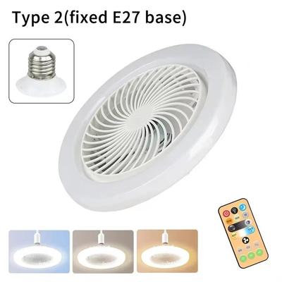 Ceiling Fan LED Light with Remote Control and 3-Speed E27 Lighting Base for Bedroom and Living Room Lighting 2-in-1 Ceiling Fan Lights