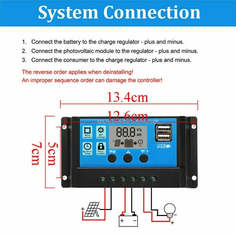 200W Solar Panel Kit 12V battery Charger 100A With Controller Caravan Boat Solars Power System Batter for Home Outdoor Camping