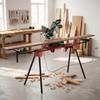 Universal Miter Saw Stand with Extendable Rollers and Support Arms, Portable Saw Stand with Folding Legs