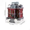 2 Pieces Lighted Christmas Village Figurines Tabletop Decorations House Sculptures for