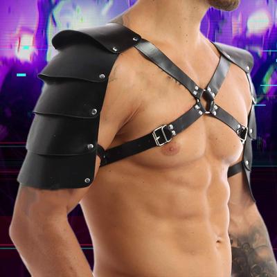 Leather Shoulder Armor Body Chest Harness Outfit Gothic Steampunk Guard