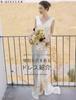 Formal White Wedding Party Evening Perfect for and Long Bridal Dress with Wedding Bridal [R-QINYUER] Dress, Dress, Dress, Dress, V-Neck Dress,