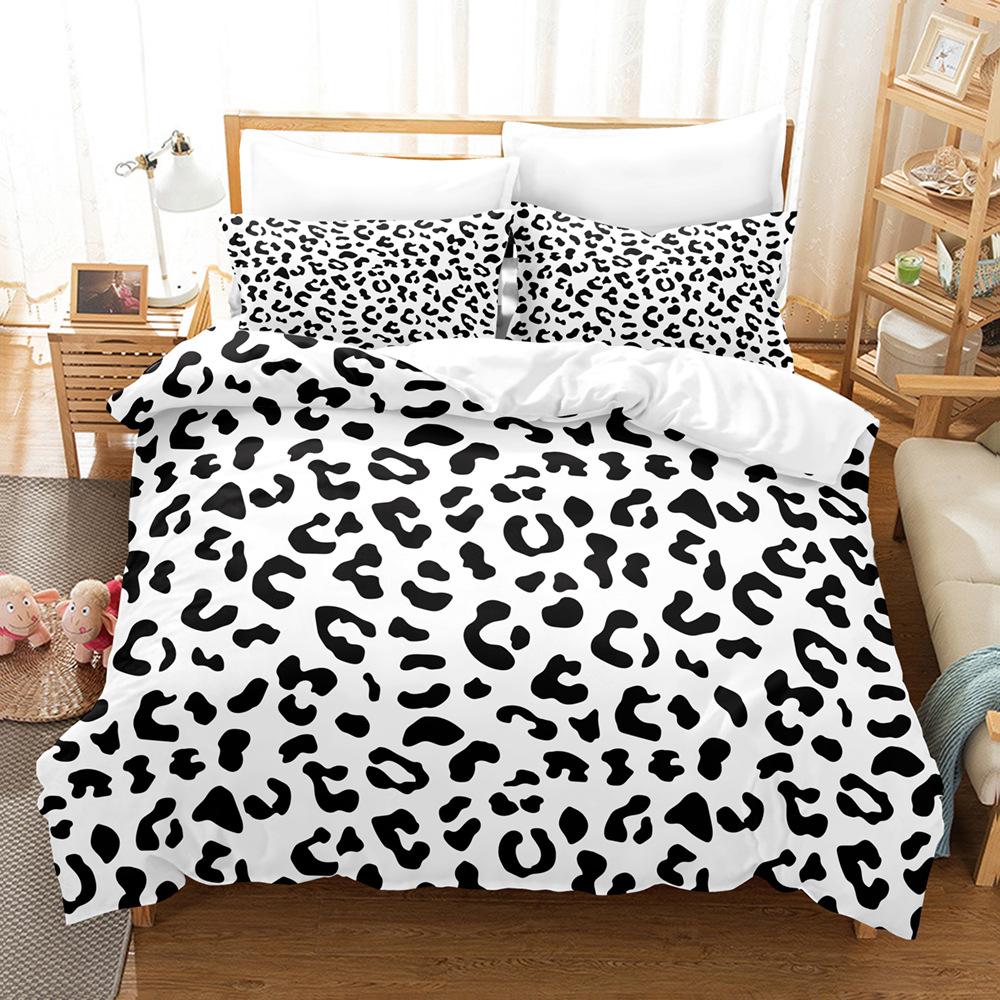 3D Digital Printing Leopard Print Series Three-Piece Set To Print Bedding Kit