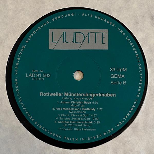 

LP Record ROTTWEILER MNSTERSNGERKNABEN WR Werke von F.Durante A.Kammerschmid LAD91502 Laudate 1971 Germany Classical Used