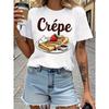 Teediy Pancake Cr PE with Chocolate Sauce Pure Women's T-shirt Comfort Fit