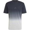 All Season Dip-Dye Logo Gradient Sports Casual Crew Neck Short Sleeve T-Shirt Men T-Shirts Medium-Heather-Gray Black JJ3694