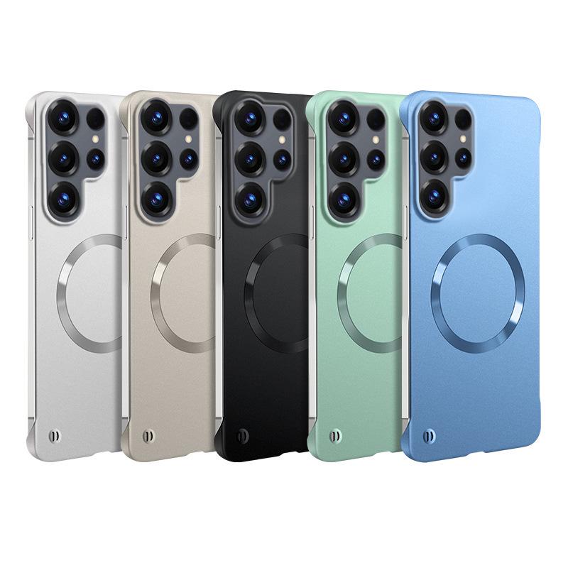 Samsung S26 Ultra Borderless Magnetic Protective Case - S25U Half-Wrapped, Anti-Drop S26+ Cover