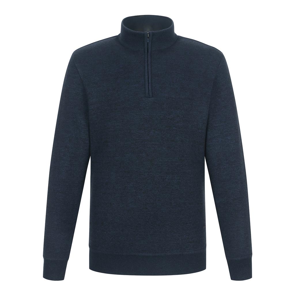 SUPERIOR Men'S Half-Zip Sweater Deep Blue (Im0Erd40245)