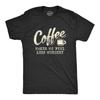 Herren Kaffee lässt mich weniger mörderisch fühlen T-Shirt Lustiges sarkastisches Shirt