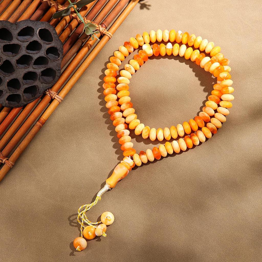 Handmade 99-Bead Muslim Tasbih Prayer Rosary: Middle Eastern Festival Beaded Jewelry