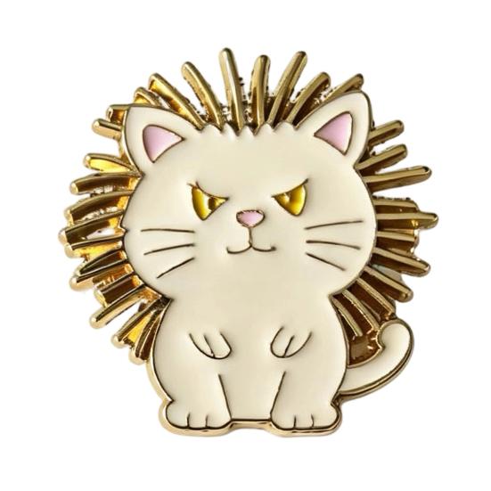 Yousheng Enamel Animal Pin, Cartoon Cat Dog Panda Lion Design Brooch, Scratch-Resistant Lapel Badge Small Accessories for Jackets Bags Hats