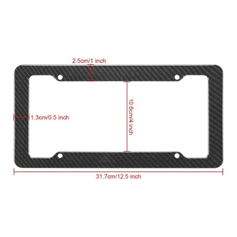 2026 Carbon Fiber ABS License Plate Frame for US/Canada Plates