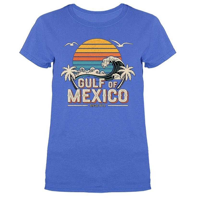 Gulf of Mexico Golfo de mexico Est 1550 Retro Vintage Beach T-shirt