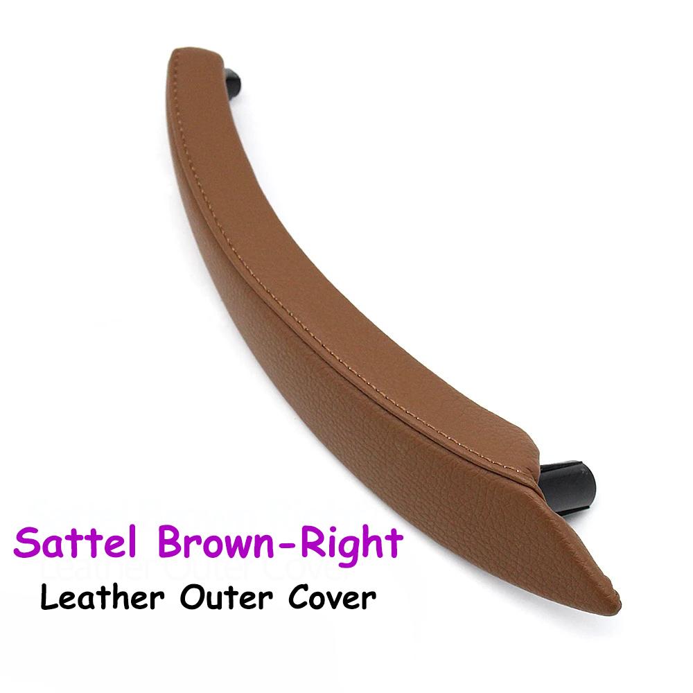 Interior Left/Right Passenger Door Pull Handle Leather Outer Cover Replacement For BMW X5 X6 E70 E71 E72 2007-2014