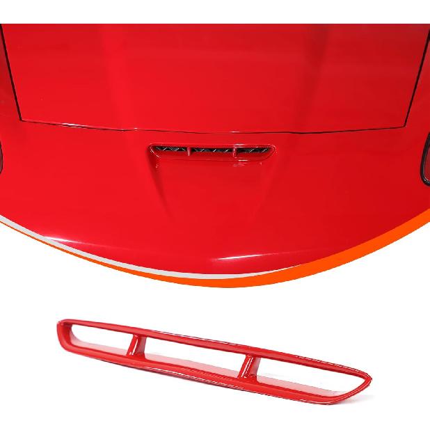 Bilventiler Kompatibla med Chevy Corvette C6 2005-2013, Huvscoop Karosskit, Motorluftutlopp Ventlist Skyddstrim Tillbehör (Netto)
