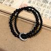 Chinese double-color national style safety buckle beaded bracelet women's new natural stone bracelet couple jewelry tide
